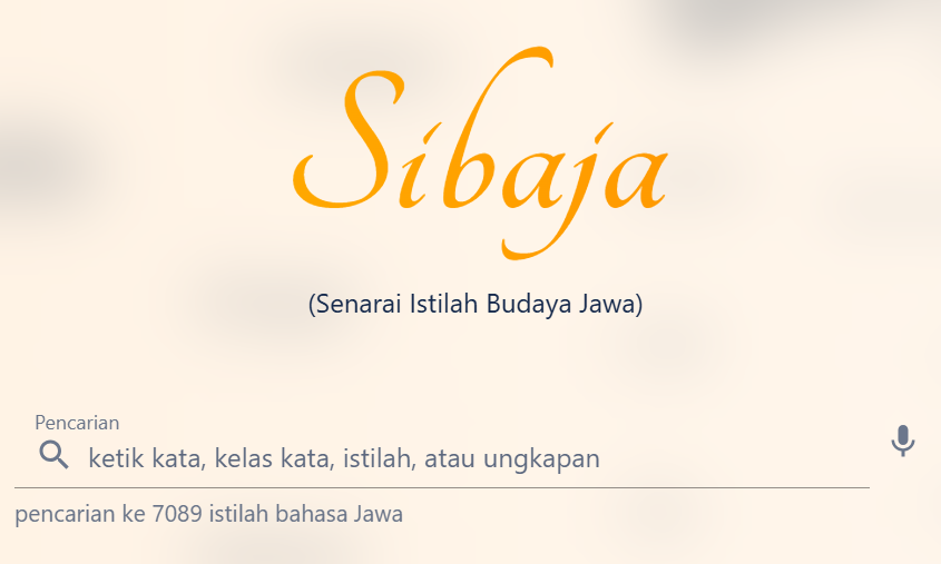 Mengenal Website Sibaja:Senarai Istilah Bahasa Jawa Mengenal Website Sibaja:Senarai Istilah Bahasa Jawa
